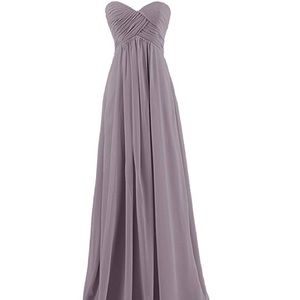 STRAPLESS CHIFFON DRESS